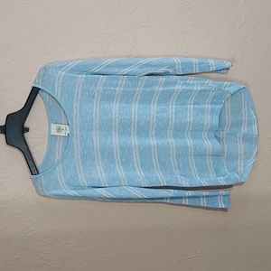 Self esteem, size small light blue/white